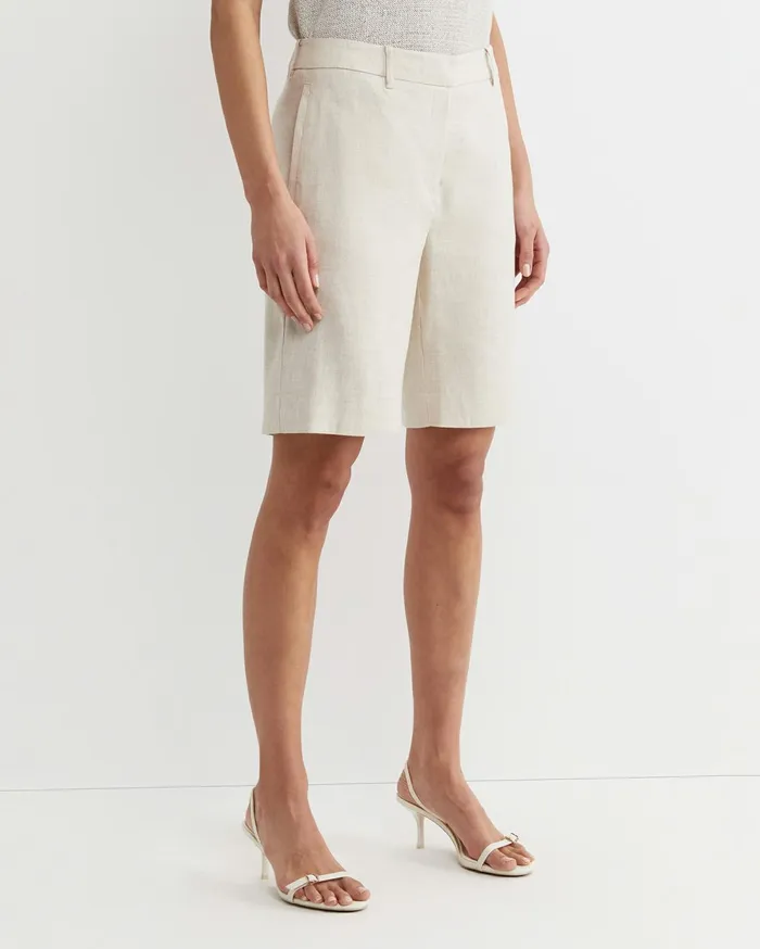 Women Sportscraft Shorts Lena Bermuda Linen Short String