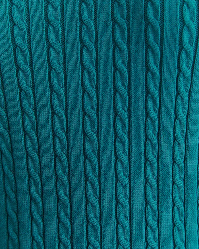 Women Sportscraft Tops and Tees Elka Cable Polo Light Teal
