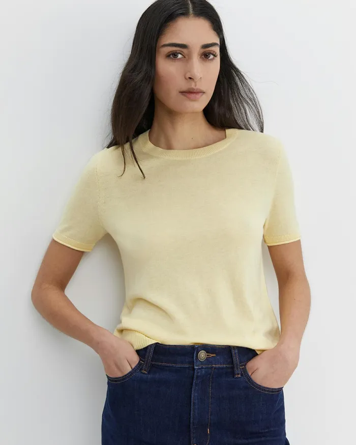 Women Sportscraft Tops and Tees Laurina Knit Tee Yellow