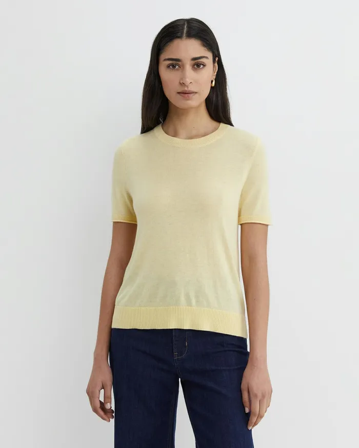 Women Sportscraft Tops and Tees Laurina Knit Tee Yellow