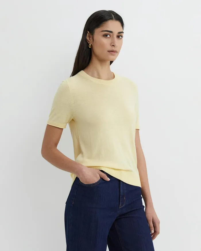 Women Sportscraft Tops and Tees Laurina Knit Tee Yellow