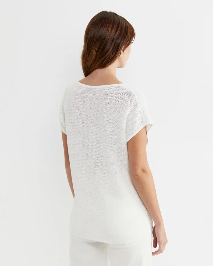 Women Sportscraft Tops and Tees Luisa VNeck Knit Top Milk
