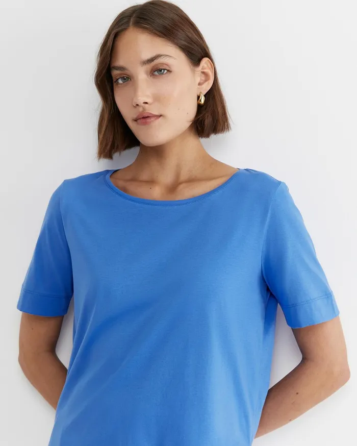Women Sportscraft Tops and Tees Mercerised Cotton Tee Cerulean