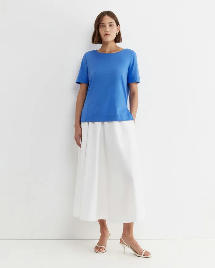 Women Sportscraft Tops and Tees Mercerised Cotton Tee Cerulean