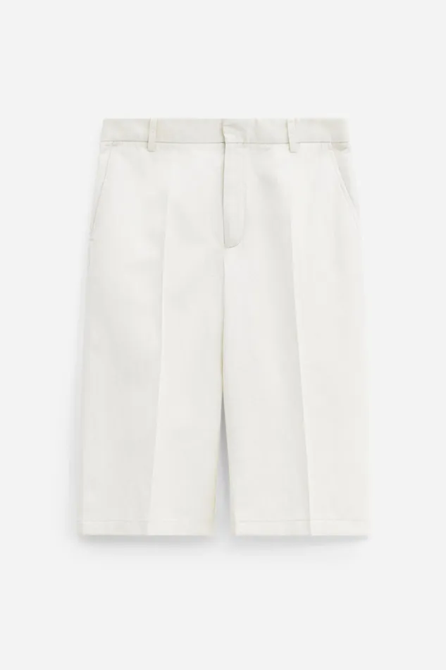 Women Straight Cotton Linen Shorts Bone WhiteWhite Pinstripe Trousers filippak Women Straight Cotton Linen Shorts Bone WhiteWhite Pinstripe Trousers filippak