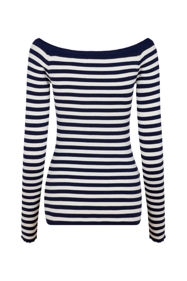 Women Striped Floral Sweater Striped Whiteblue Multi Sonia Rykiel Sweaters