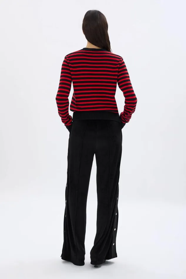 Women Striped Round Neck Sweater 1968 Blackred Multi Sonia Rykiel Sweaters Women Striped Round Neck Sweater 1968 Blackred Multi Sonia Rykiel Sweaters