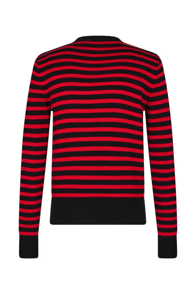 Women Striped Round Neck Sweater 1968 Blackred Multi Sonia Rykiel Sweaters Women Striped Round Neck Sweater 1968 Blackred Multi Sonia Rykiel Sweaters