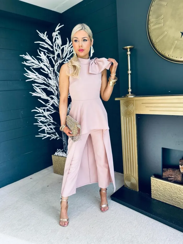 Women Suits and Blazers Canella Lane Grayson Occasion 2 Piece Blush