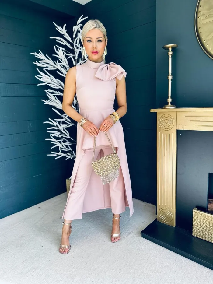 Women Suits and Blazers Canella Lane Grayson Occasion 2 Piece Blush