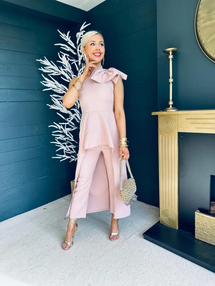 Women Suits and Blazers Canella Lane Grayson Occasion 2 Piece Blush