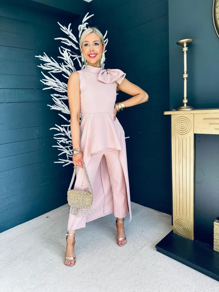Women Suits and Blazers Canella Lane Grayson Occasion 2 Piece Blush