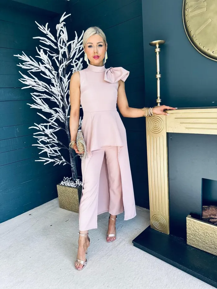 Women Suits and Blazers Canella Lane Grayson Occasion 2 Piece Blush