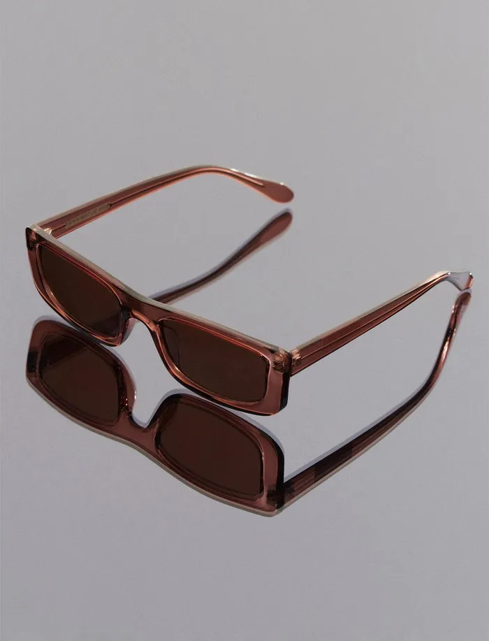 Women Sunglasses BCBG Modern Icon Rectangle Sunglasses Blush