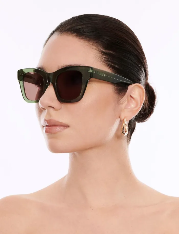 Women Sunglasses BCBG Modern Muse Square Sunglasses Sage