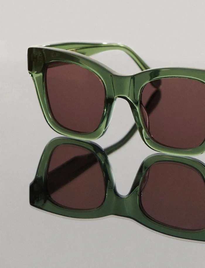 Women Sunglasses BCBG Modern Muse Square Sunglasses Sage