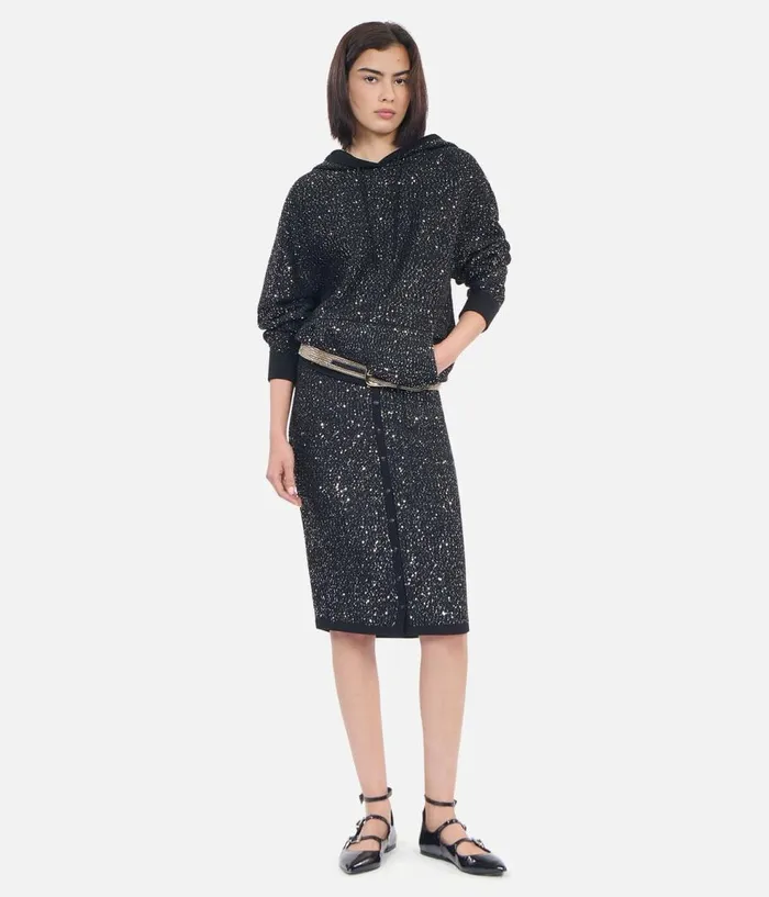 Women Sweaters THE KOOPLES Black Knit Sequin Sweatshirt