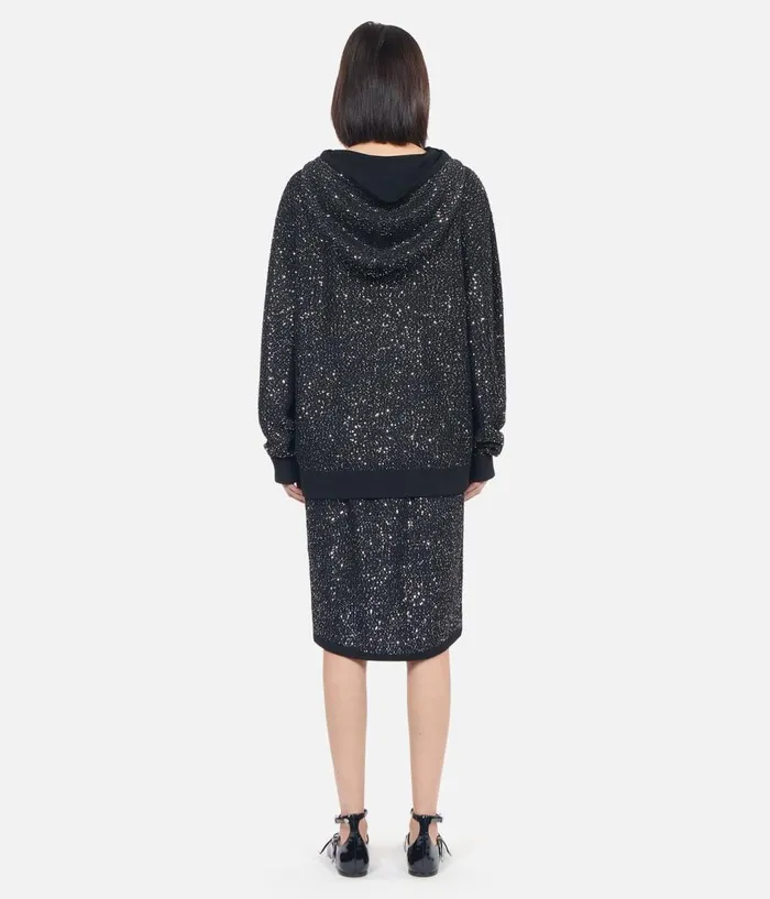 Women Sweaters THE KOOPLES Black Knit Sequin Sweatshirt Women Sweaters THE KOOPLES Black Knit Sequin Sweatshirt