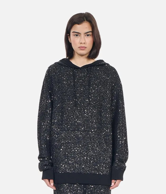 Women Sweaters THE KOOPLES Black Knit Sequin Sweatshirt Women Sweaters THE KOOPLES Black Knit Sequin Sweatshirt