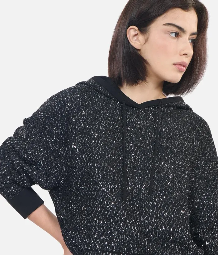 Women Sweaters THE KOOPLES Black Knit Sequin Sweatshirt Women Sweaters THE KOOPLES Black Knit Sequin Sweatshirt