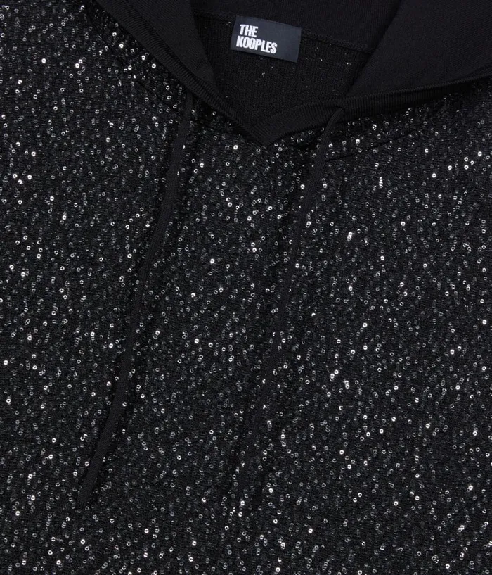 Women Sweaters THE KOOPLES Black Knit Sequin Sweatshirt Women Sweaters THE KOOPLES Black Knit Sequin Sweatshirt