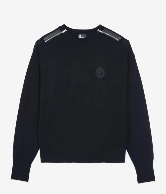 Women Sweaters THE KOOPLES Black Merino Wool Sweater Women Sweaters THE KOOPLES Black Merino Wool Sweater