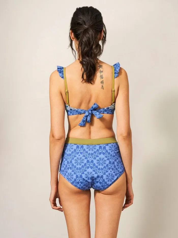Women SWIMWEAR White Stuff Beth Bikini Top Blue Multi Women SWIMWEAR White Stuff Beth Bikini Top Blue Multi