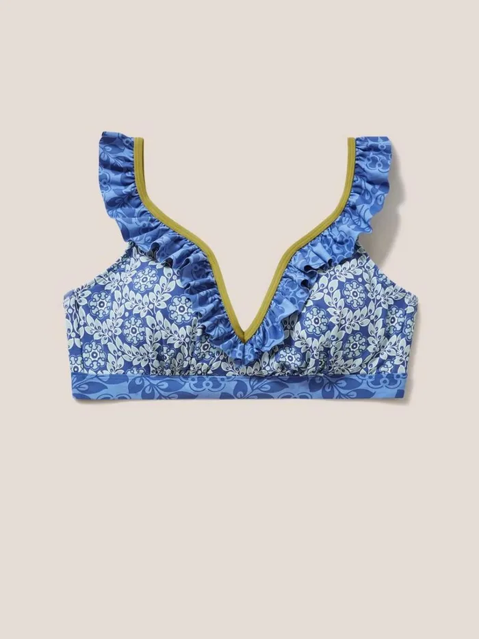Women SWIMWEAR White Stuff Beth Bikini Top Blue Multi Women SWIMWEAR White Stuff Beth Bikini Top Blue Multi
