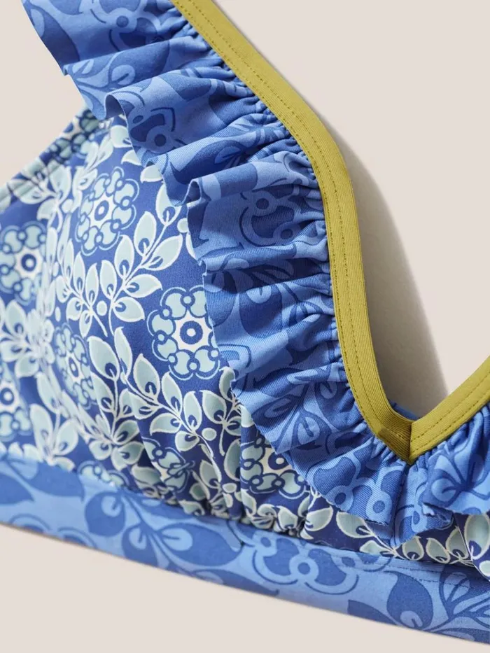 Women SWIMWEAR White Stuff Beth Bikini Top Blue Multi Women SWIMWEAR White Stuff Beth Bikini Top Blue Multi