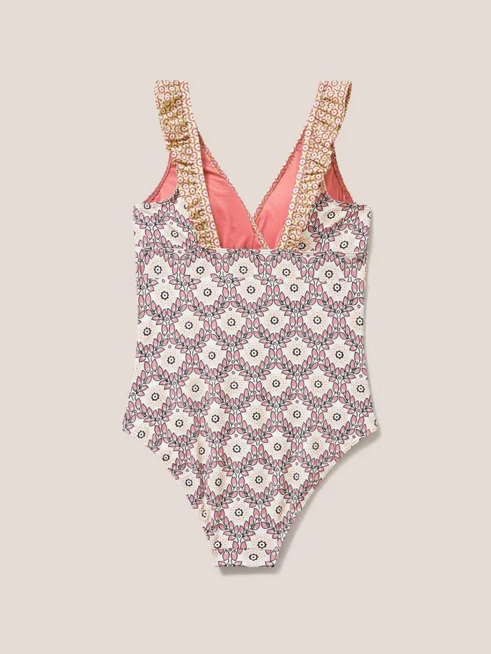 Women SWIMWEAR White Stuff Beth High Leg Swimsuit Pink Multi Women SWIMWEAR White Stuff Beth High Leg Swimsuit Pink Multi