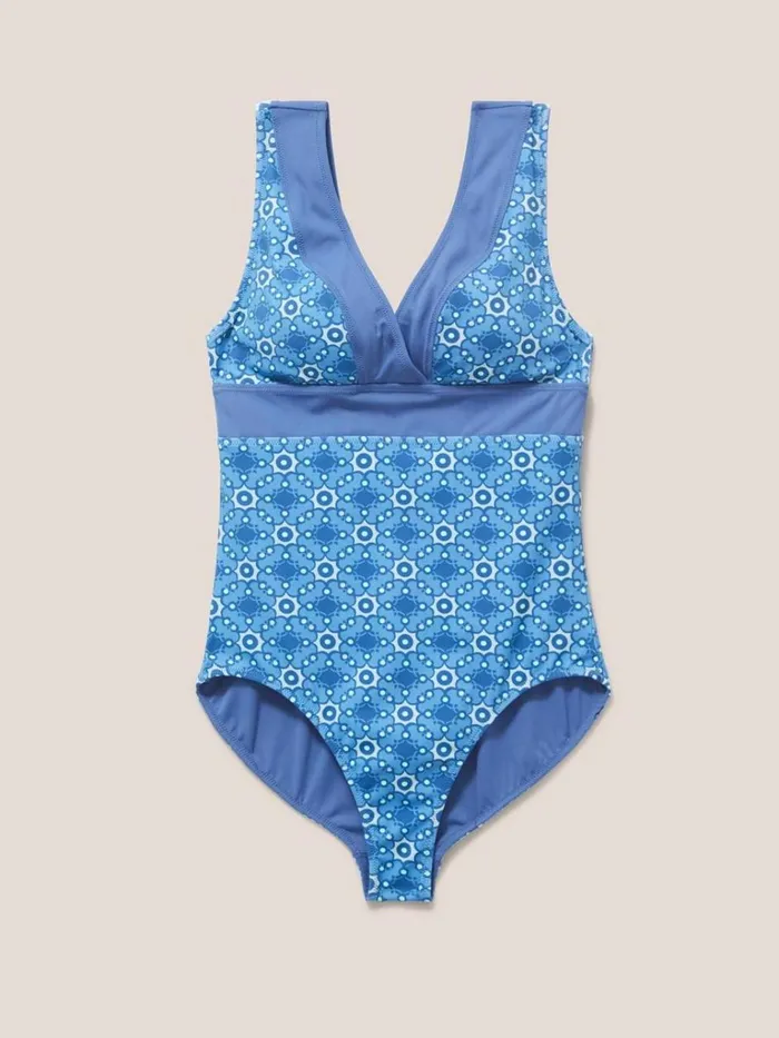 Women SWIMWEAR White Stuff Sofia Reversible Swimsuit Blue Multi Women SWIMWEAR White Stuff Sofia Reversible Swimsuit Blue Multi