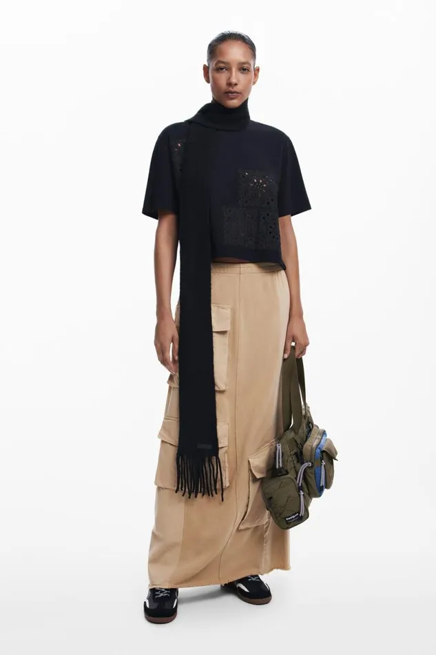 Women Tshirts Desigual Plain Tshirt Details