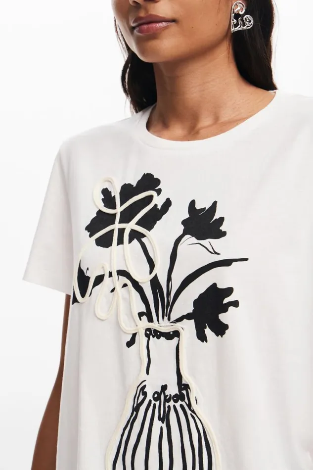 Women Tshirts Desigual Plain Vase Tshirt