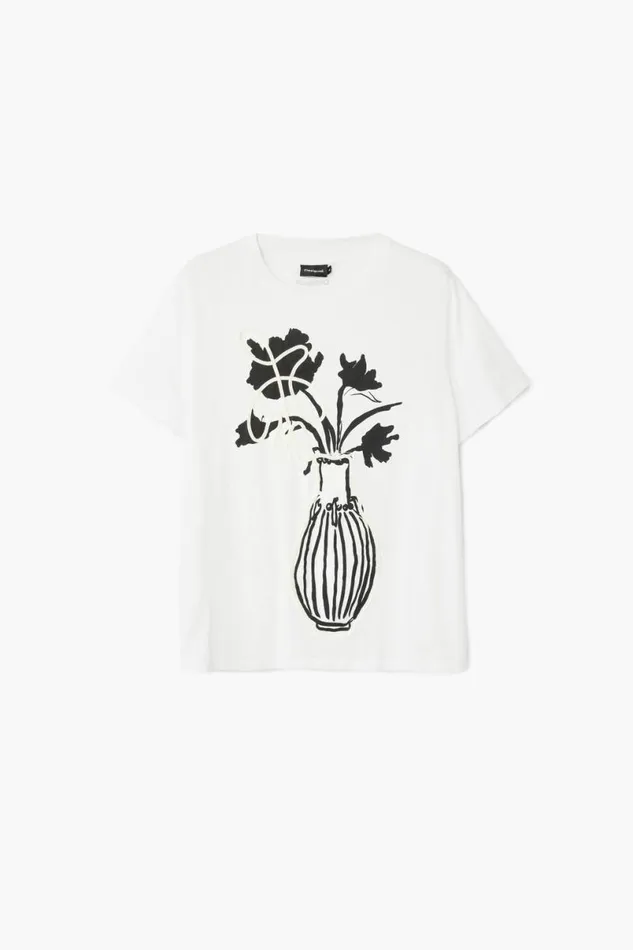 Women Tshirts Desigual Plain Vase Tshirt