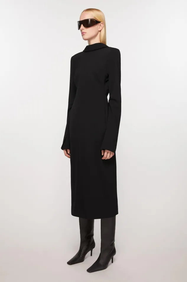 Women Tailored Long Sleeve Dress Black Acne Studios Dresses