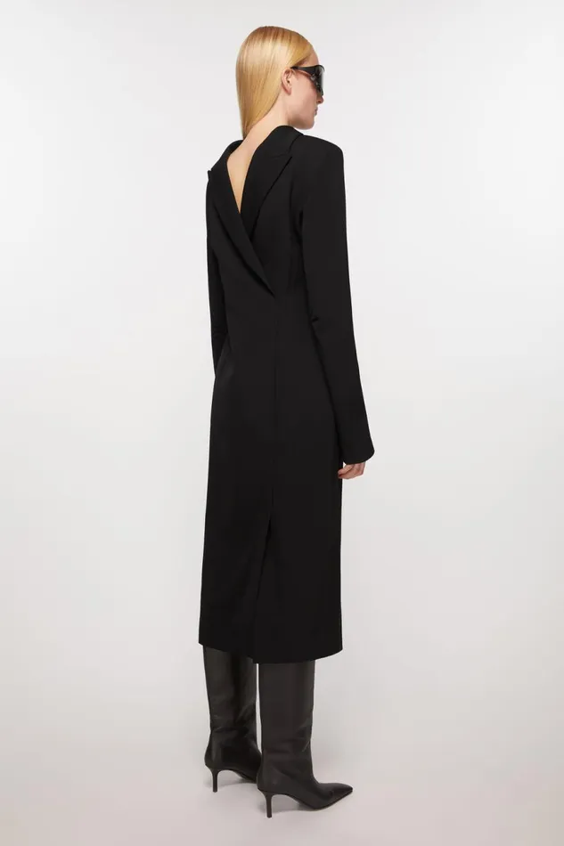 Women Tailored Long Sleeve Dress Black Acne Studios Dresses
