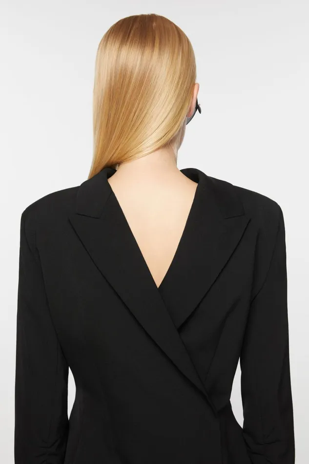 Women Tailored Long Sleeve Dress Black Acne Studios Dresses