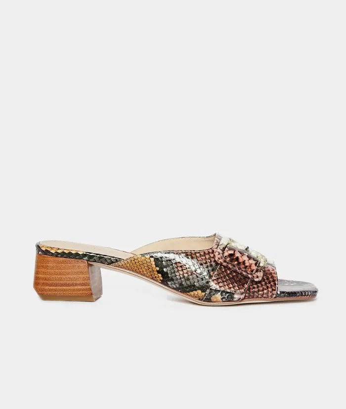 Women Tala Slip On 8211 Snake Print Pelle Moda Low Heels