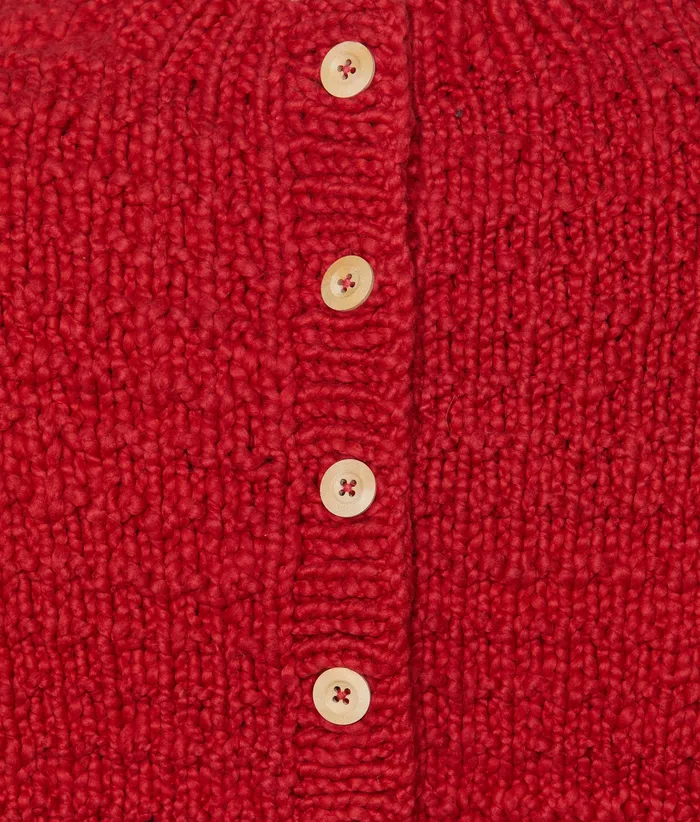 Women The Nola Cardigan Crimson Sweaters and Outerwear Christy Dawn