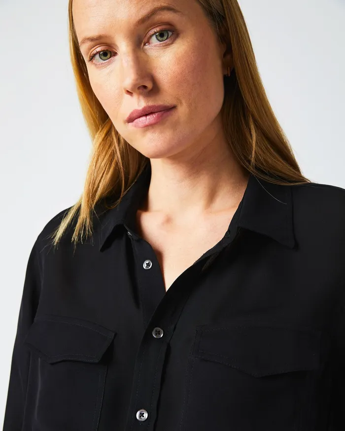 Women The Utility Shirt Black Billy Reid Tops