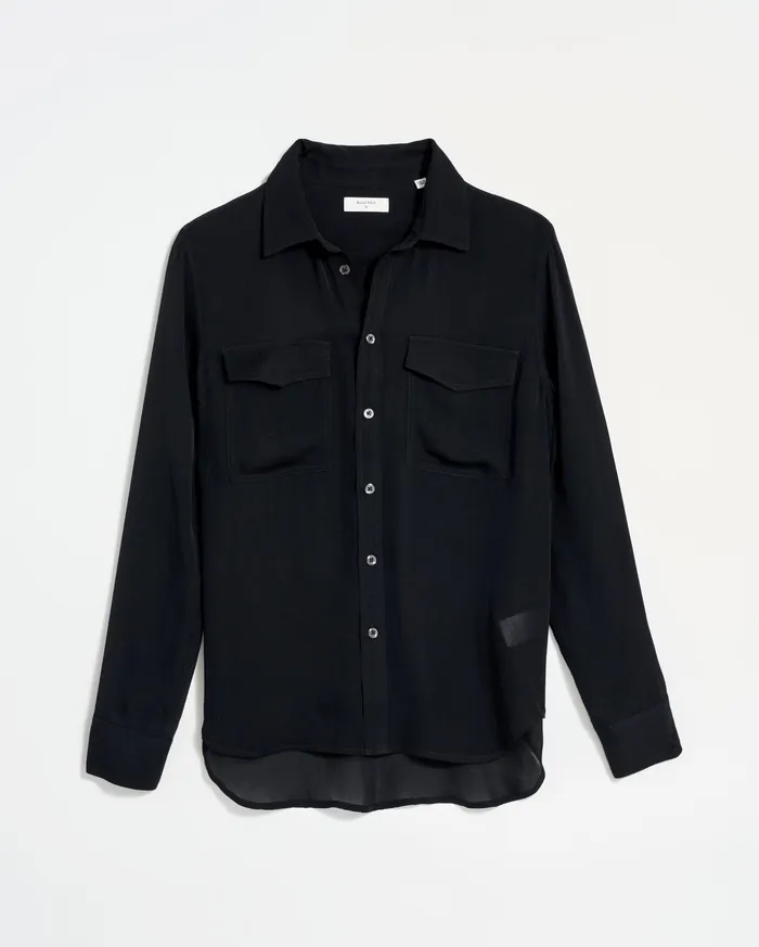 Women The Utility Shirt Black Billy Reid Tops