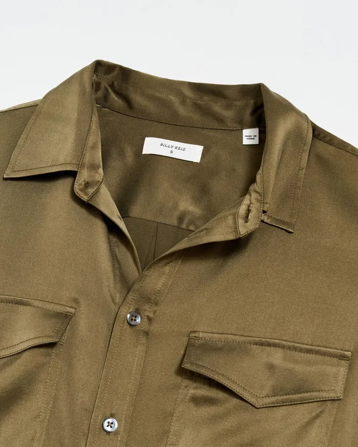 Women The Utility Shirt Burnt Olive Billy Reid Tops