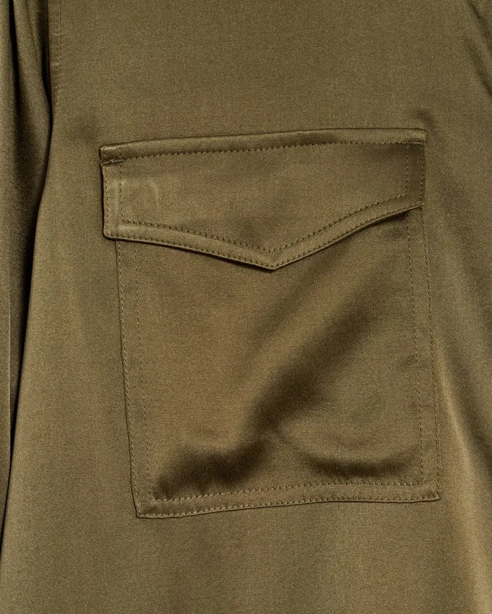 Women The Utility Shirt Burnt Olive Billy Reid Tops