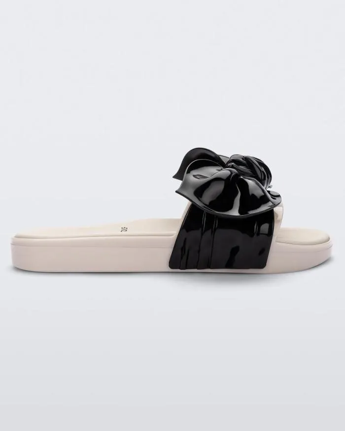 Women Tie Beach Beigeblack Melissa Slides
