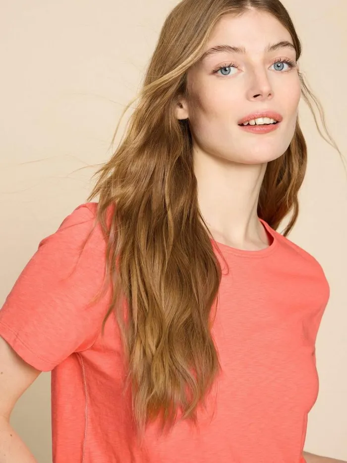 Women TOPS and TEES White Stuff ABBIE TEE Bright Orange Women TOPS and TEES White Stuff ABBIE TEE Bright Orange