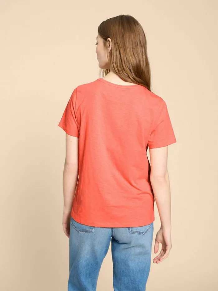 Women TOPS and TEES White Stuff ABBIE TEE Bright Orange Women TOPS and TEES White Stuff ABBIE TEE Bright Orange