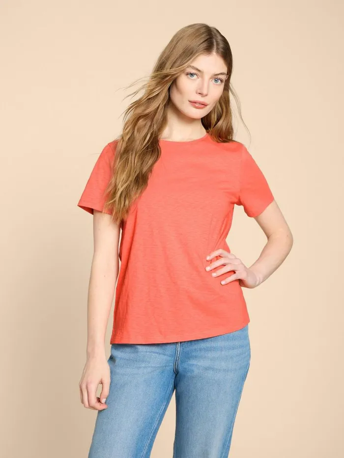 Women TOPS and TEES White Stuff ABBIE TEE Bright Orange Women TOPS and TEES White Stuff ABBIE TEE Bright Orange