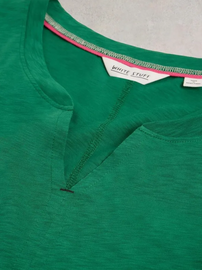 Women TOPS and TEES White Stuff NELLY COTTON NOTCH NECK TEE Mid Green Women TOPS and TEES White Stuff NELLY COTTON NOTCH NECK TEE Mid Green