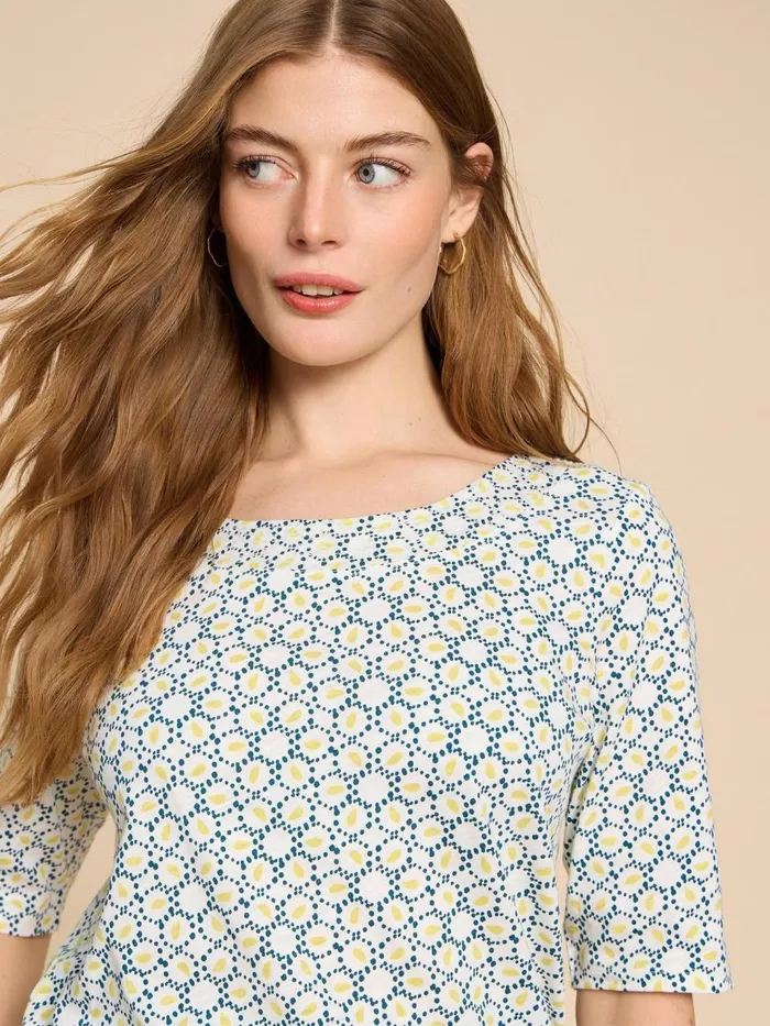 Women TOPS and TEES White Stuff WEAVER JERSEY TOP White Multi Women TOPS and TEES White Stuff WEAVER JERSEY TOP White Multi