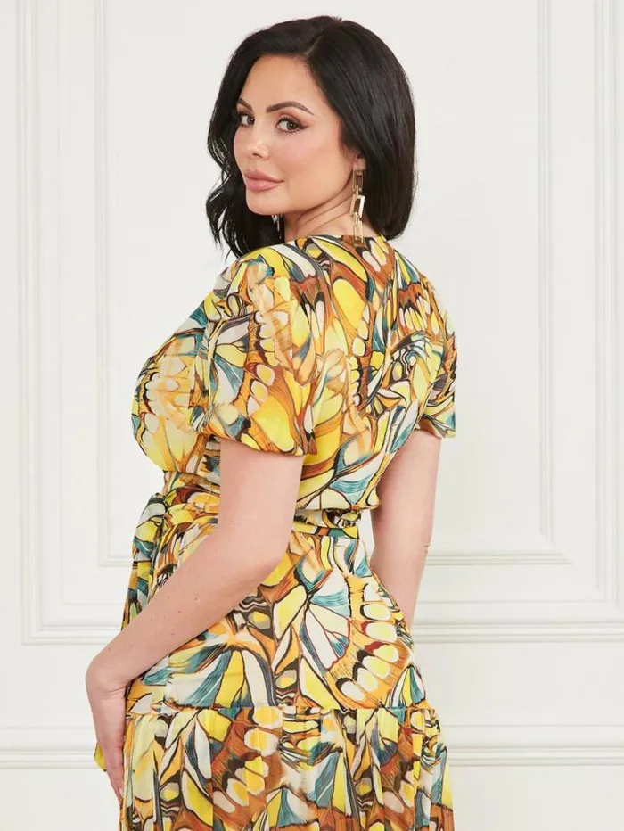 Women Tops And Sweaters Marciano Golden Wing Top Golden Wing Print Women Tops And Sweaters Marciano Golden Wing Top Golden Wing Print